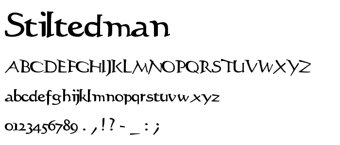 Stiltedman  font
